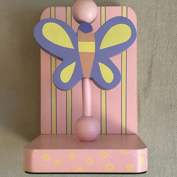 Charming Pink, Purple & Yellow Butterfly Bookend - Picture 2 of 6